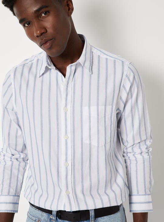 Men Striped Slim Fit Shirt