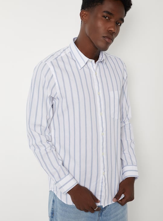 Men Striped Slim Fit Shirt