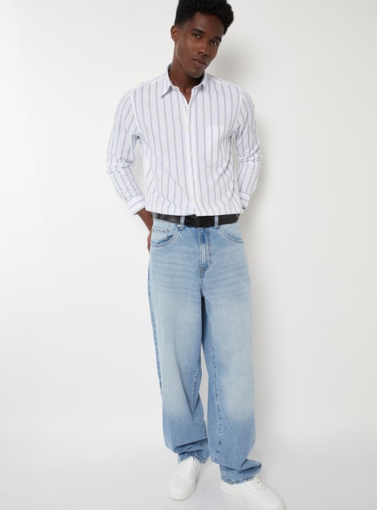 Men Striped Slim Fit Shirt