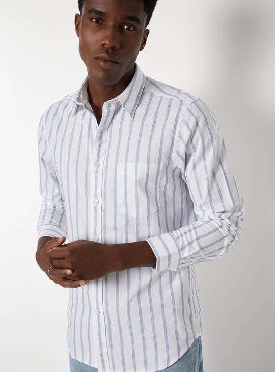 Men Striped Slim Fit Shirt