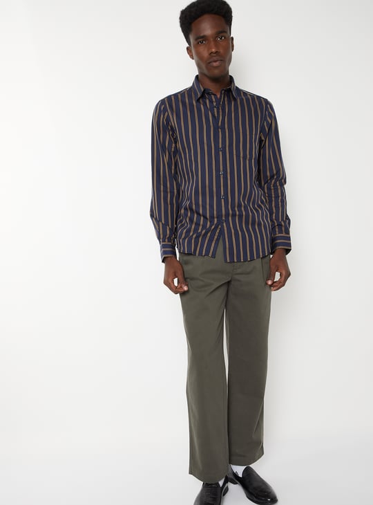 Men Striped Slim Fit Shirt
