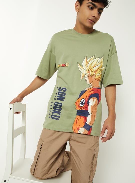 Boys Son Goku Printed T-shirt