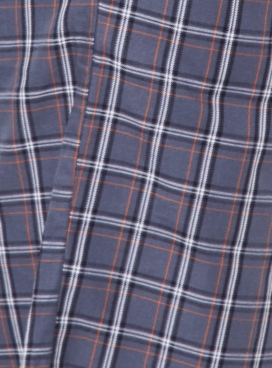 Men Checked Loungewear Shorts