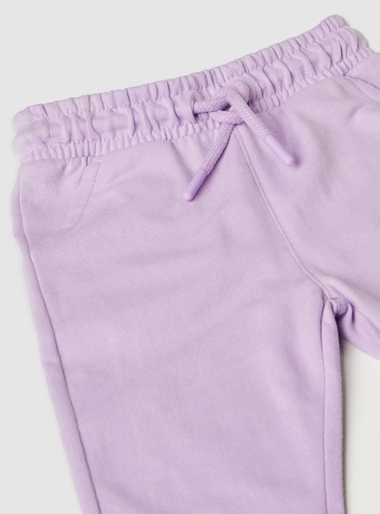 Girls Solid Joggers - Pack of 2