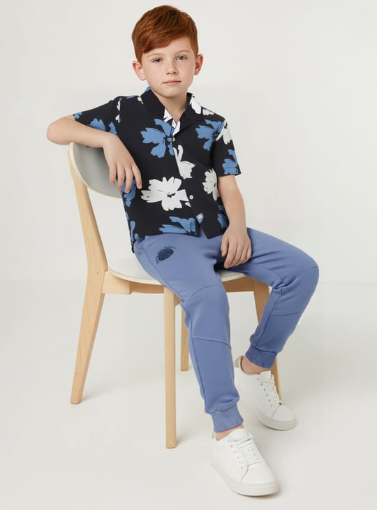 Boys Floral Print Oversized Shirt Floral Print