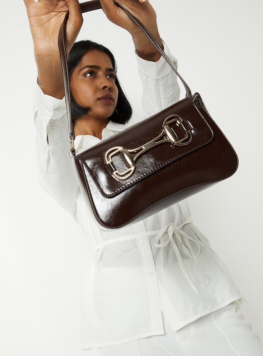 Women Buckles Shoulder Bag