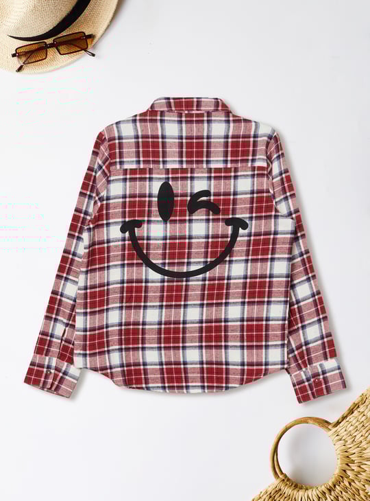 Girls Checked Regular Fit Shirt