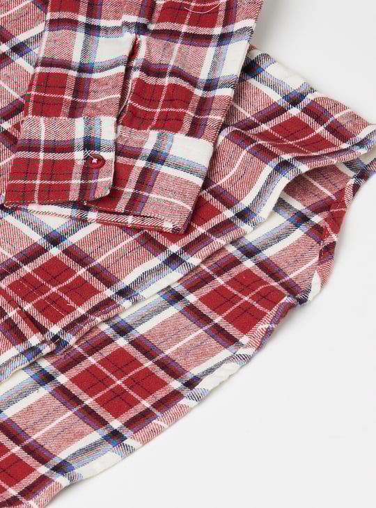 Girls Checked Regular Fit Shirt