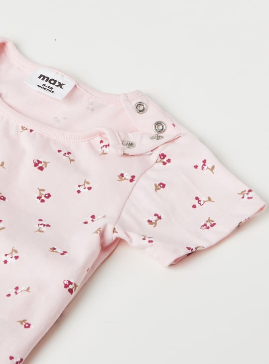 Girls Washed Denim Pinafore Dress with T-shirt