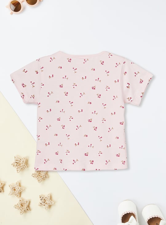 Girls Washed Denim Pinafore Dress with T-shirt