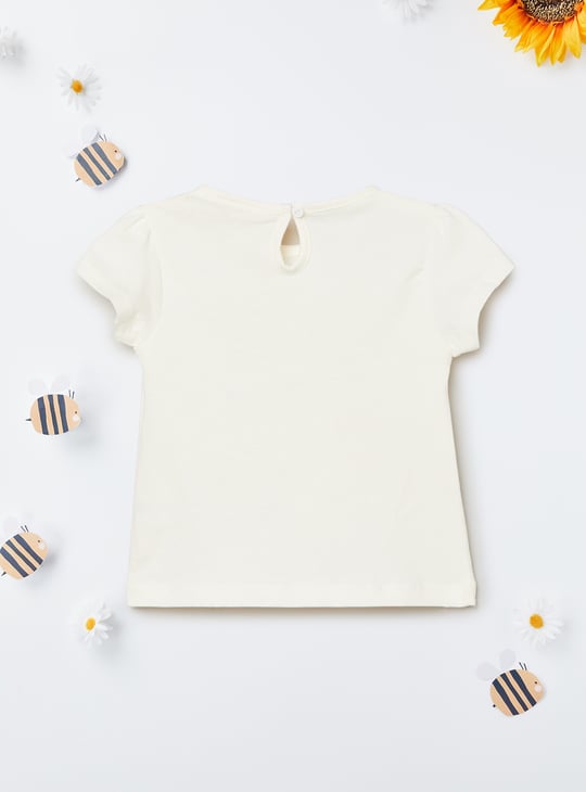 Girls Printed Dungarees with T-shirt