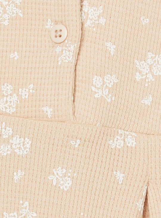 Girls Printed Dungarees with T-shirt