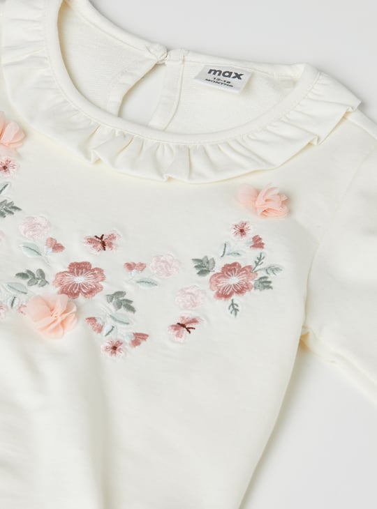 Girls Embroidered Leggings Set