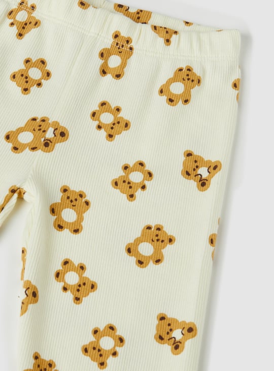 Girls Printed Tapered Fit Leggings