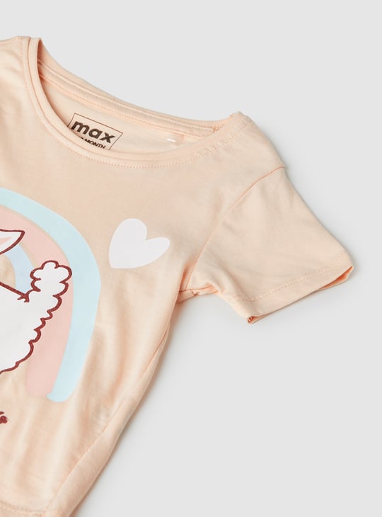 Girls Printed T-shirt - Pack of 3