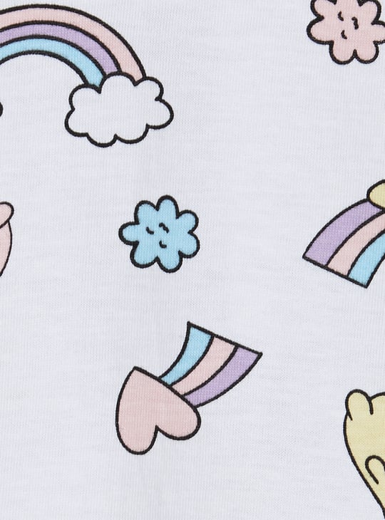 Girls Printed T-shirt - Pack of 3