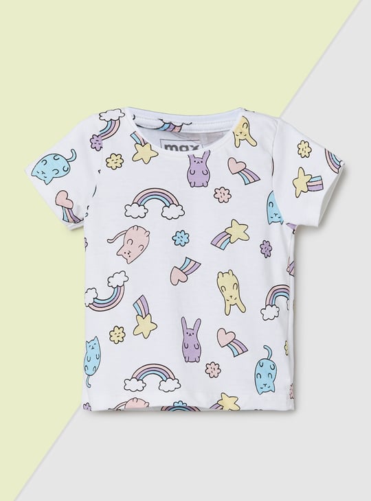 Girls Printed T-shirt - Pack of 3