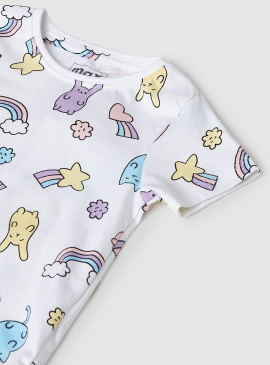 Girls Printed T-shirt - Pack of 3