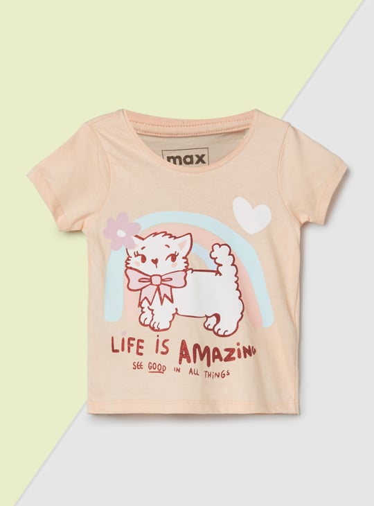 Girls Printed T-shirt - Pack of 3