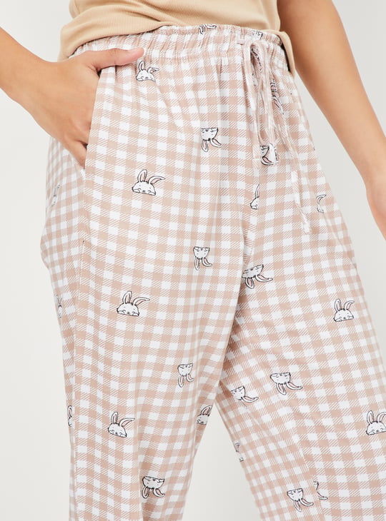 Women Checked Pyjamas