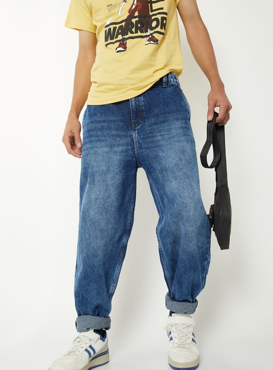 Boys Washed Balloon Fit Jeans