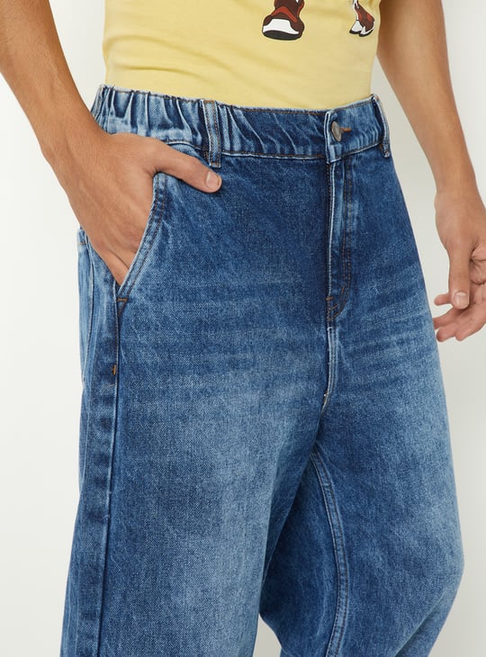 Boys Washed Balloon Fit Jeans