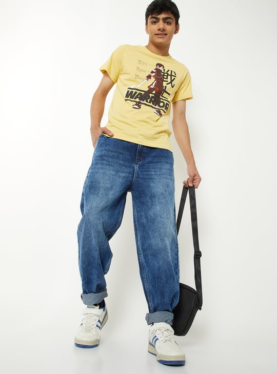 Boys Washed Balloon Fit Jeans