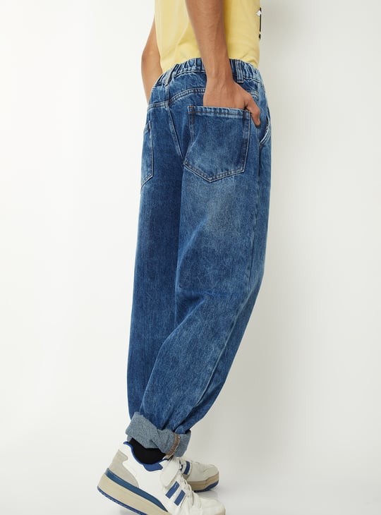 Boys Washed Balloon Fit Jeans