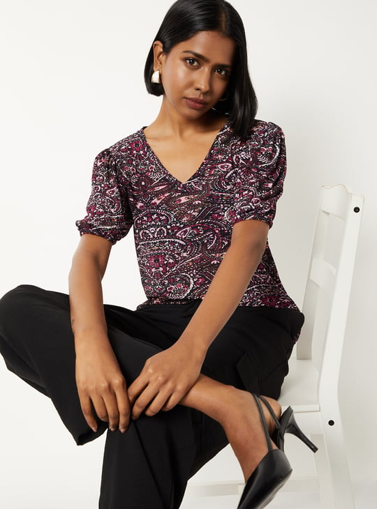 Women Paisley Print Top