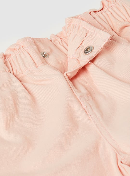 Girls Solid Mom Fit Trousers