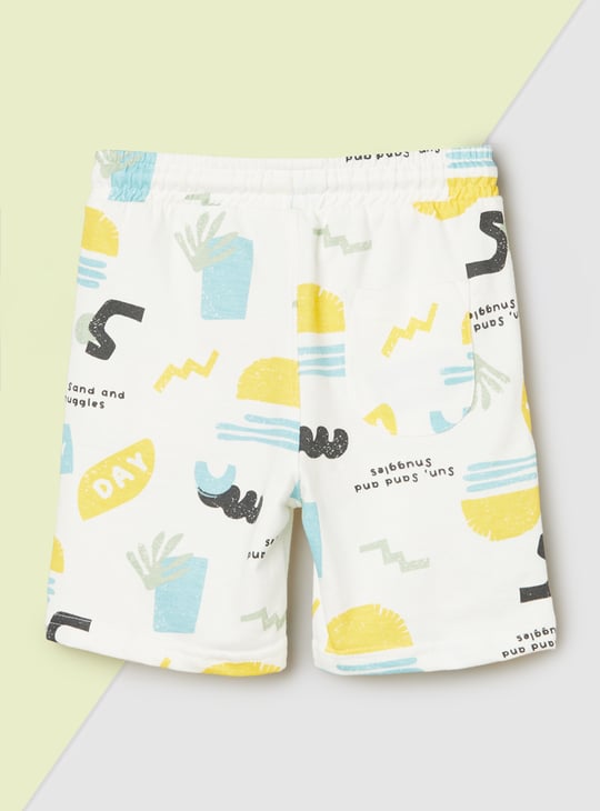 Boys Printed Mid-rise Shorts - Pack of 2