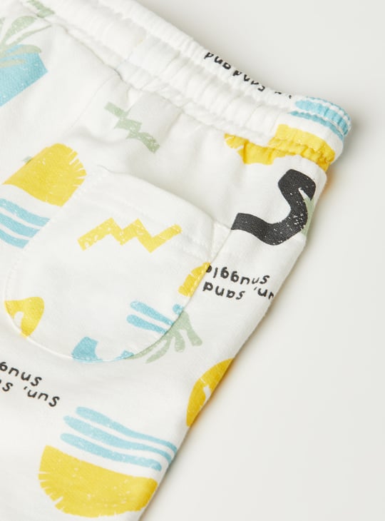 Boys Printed Mid-rise Shorts - Pack of 2