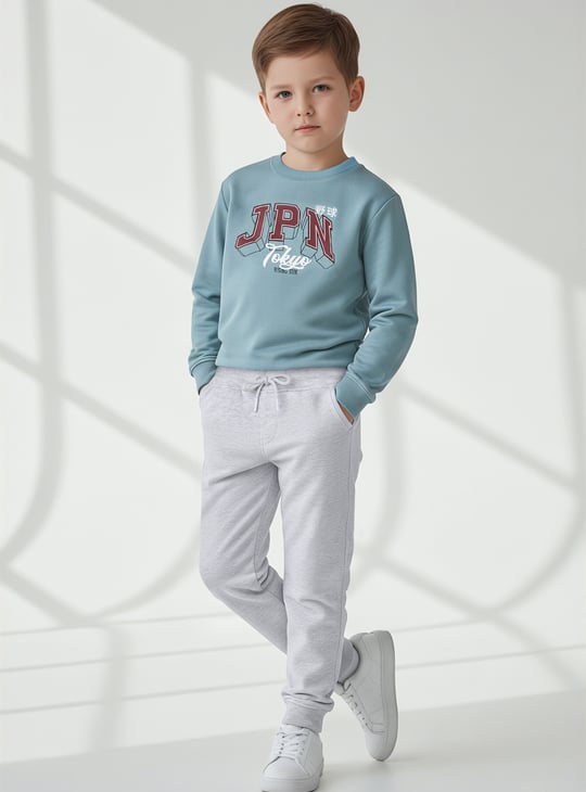 Boys Heathered Relaxed Fit Joggers