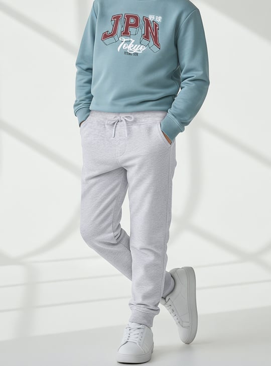 Boys Heathered Relaxed Fit Joggers