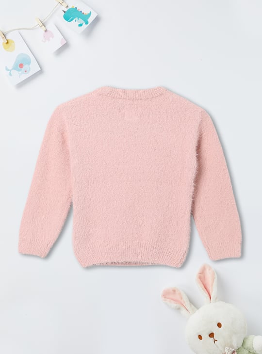Girls Fuzzy Knit Sweater