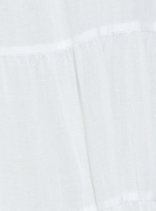 ALAYA F x URB_N Women Solid Tiered Long Skirt