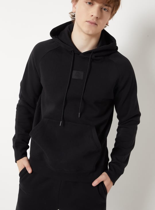 Men Knit Fleece Hooded Sweatshirt