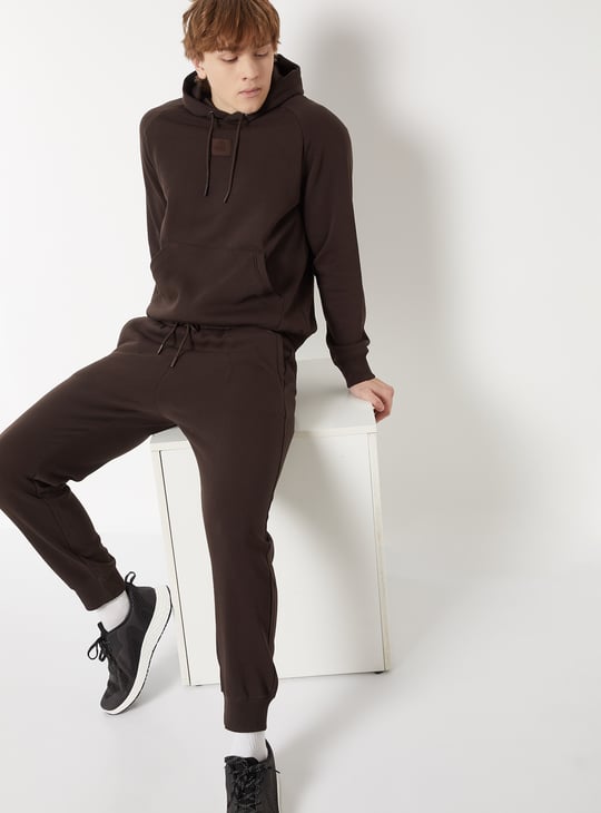 Men Knit Fleece Hooded Sweatshirt