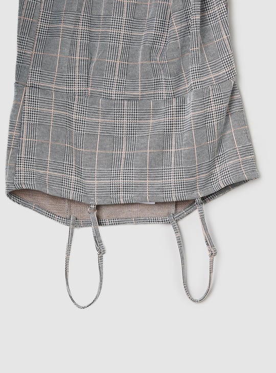 Girls Checked Pinafore Dress with T-shirt