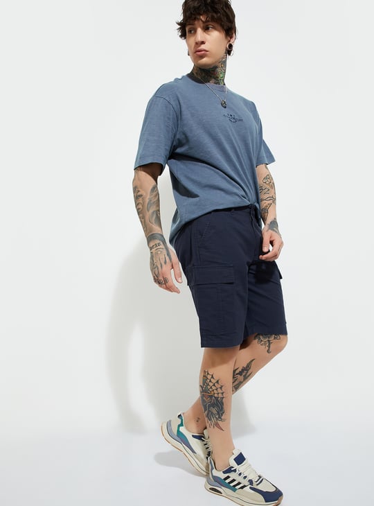 URB_N Men Textured Cargo Shorts