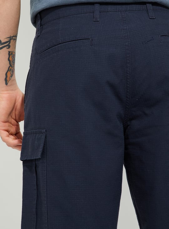 URB_N Men Textured Cargo Shorts