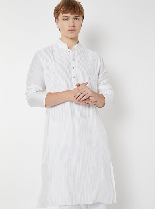 Men Striped Straight Long Kurta