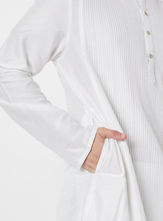 Men Striped Straight Long Kurta