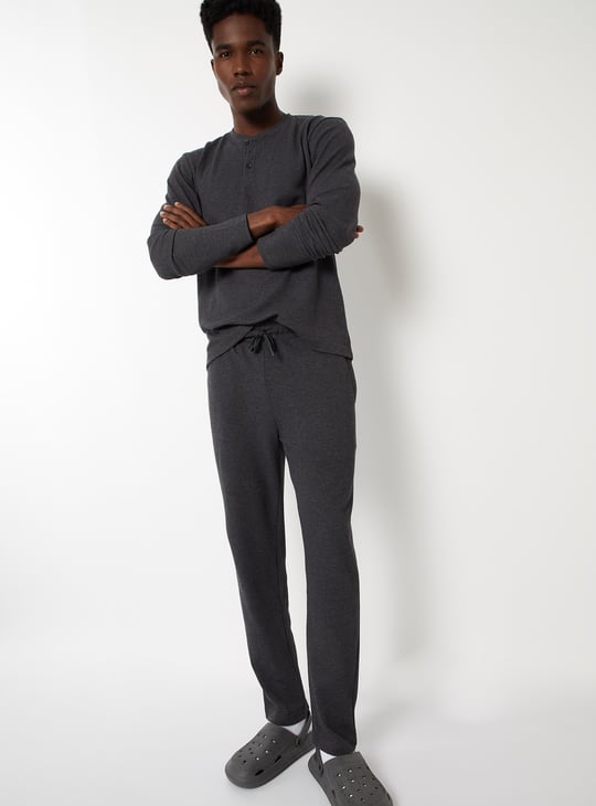 Men Textured Lounge Pants