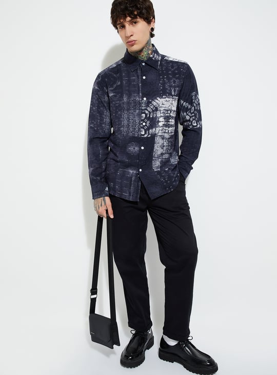 URB_N Men Printed Regular Fit Shirt