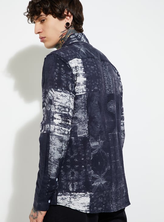 URB_N Men Printed Regular Fit Shirt