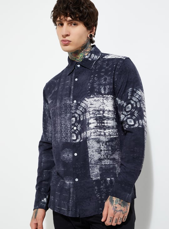 URB_N Men Printed Regular Fit Shirt
