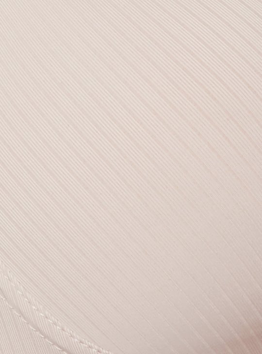 Women Ribbed Padded Non-Wired T-shirt Bra