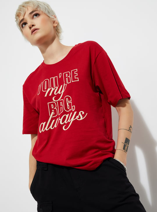 URB_N Women Printed Relaxed Fit T-shirt