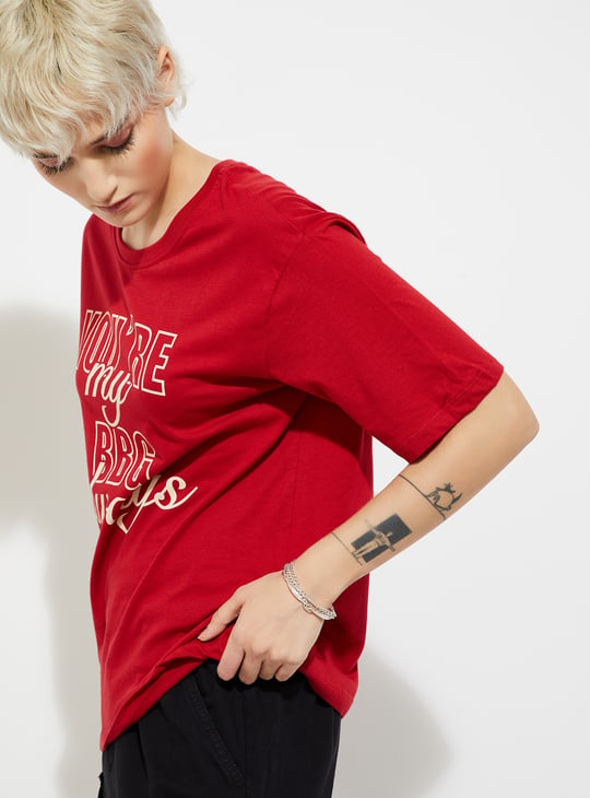 URB_N Women Printed Relaxed Fit T-shirt